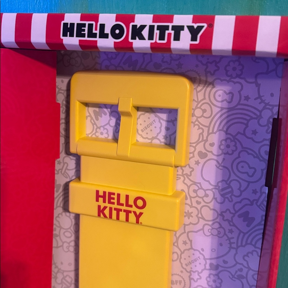Rare Hello Kitty Red Yellow and Blue Watch Wall Clock 36.5” Long BRAND NEW - Picture 4 of 8